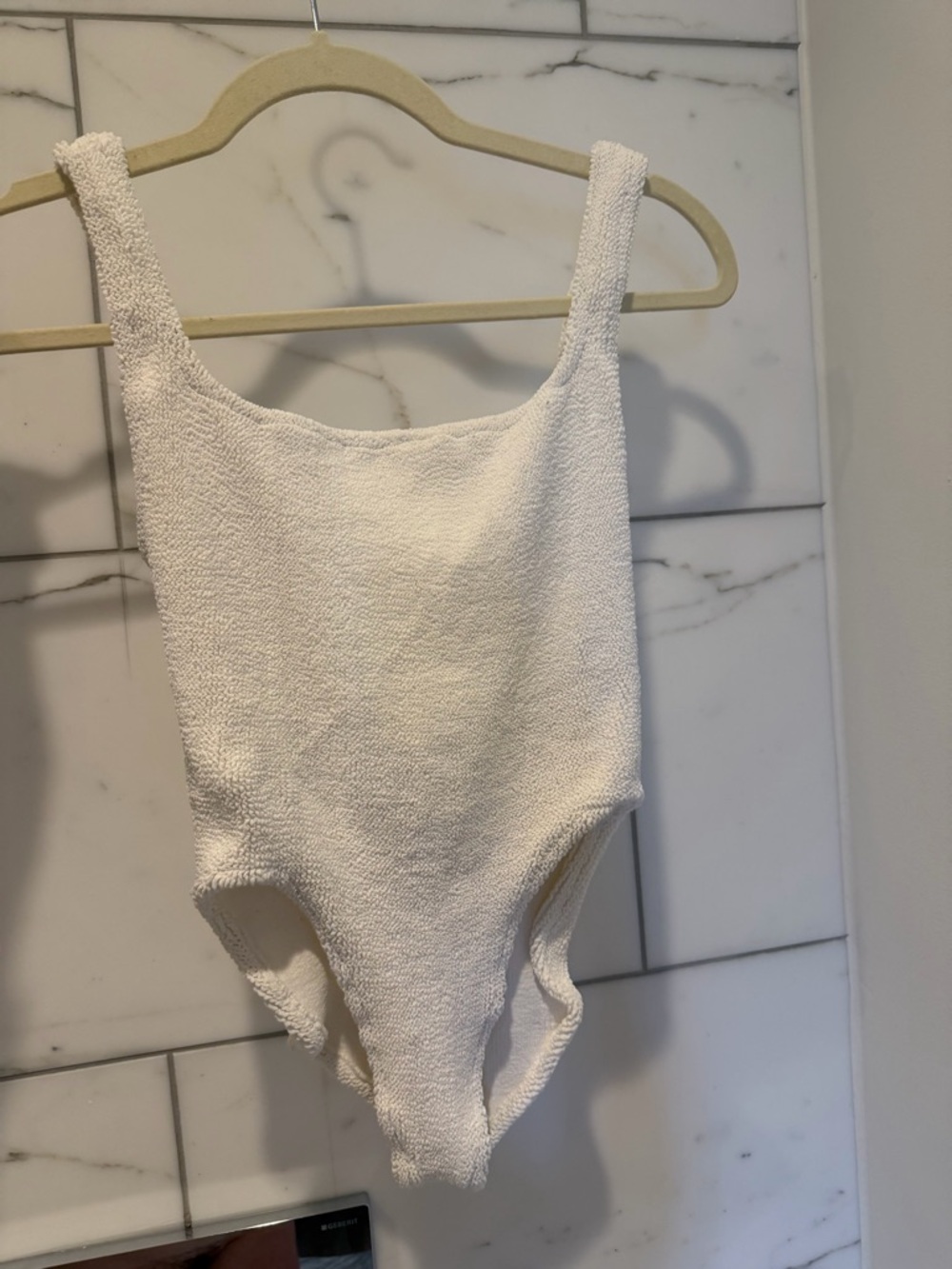 Hunza G White One-Piece Swimsuit